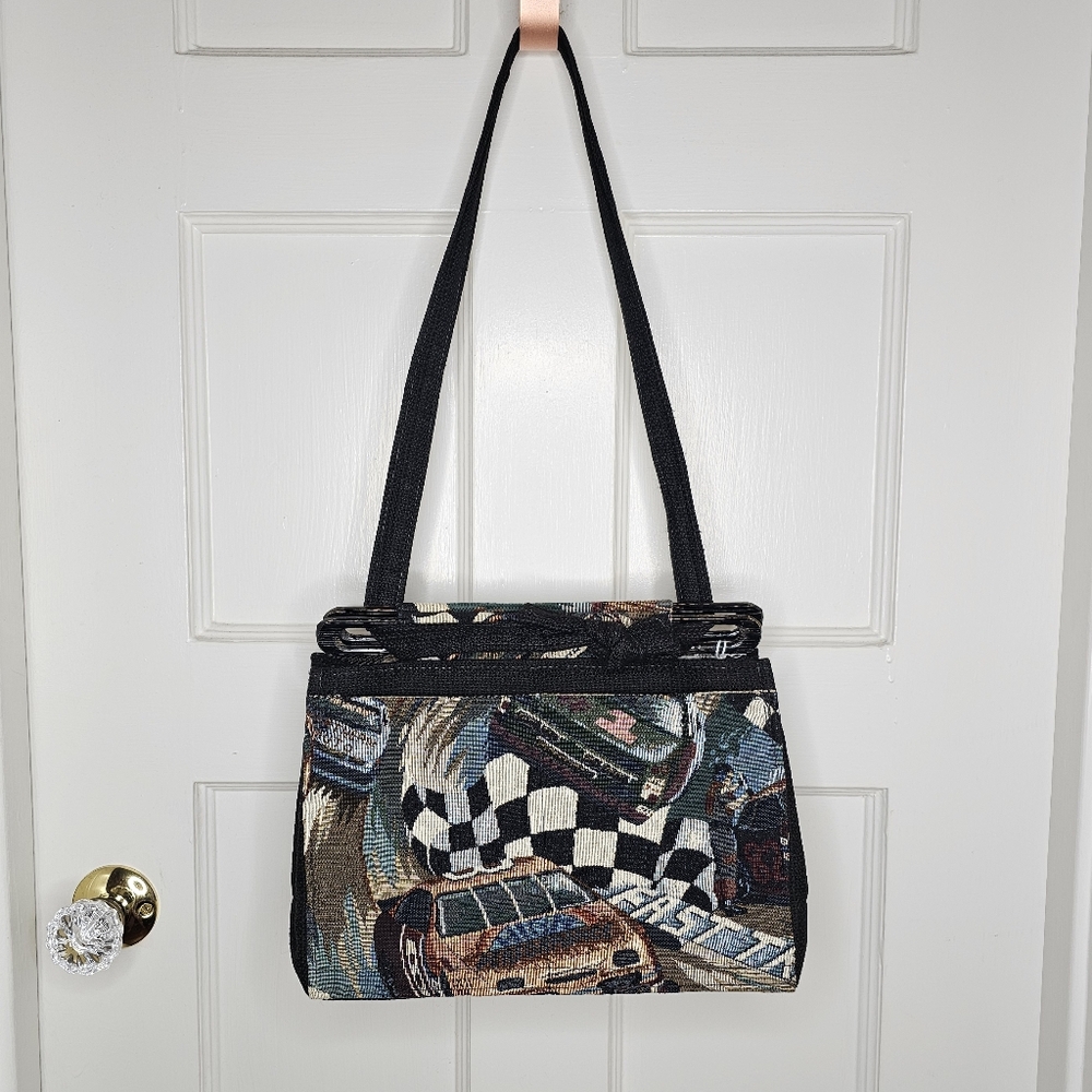 VTG Racing Car Tapestry Handbag - Picture 13 of 13